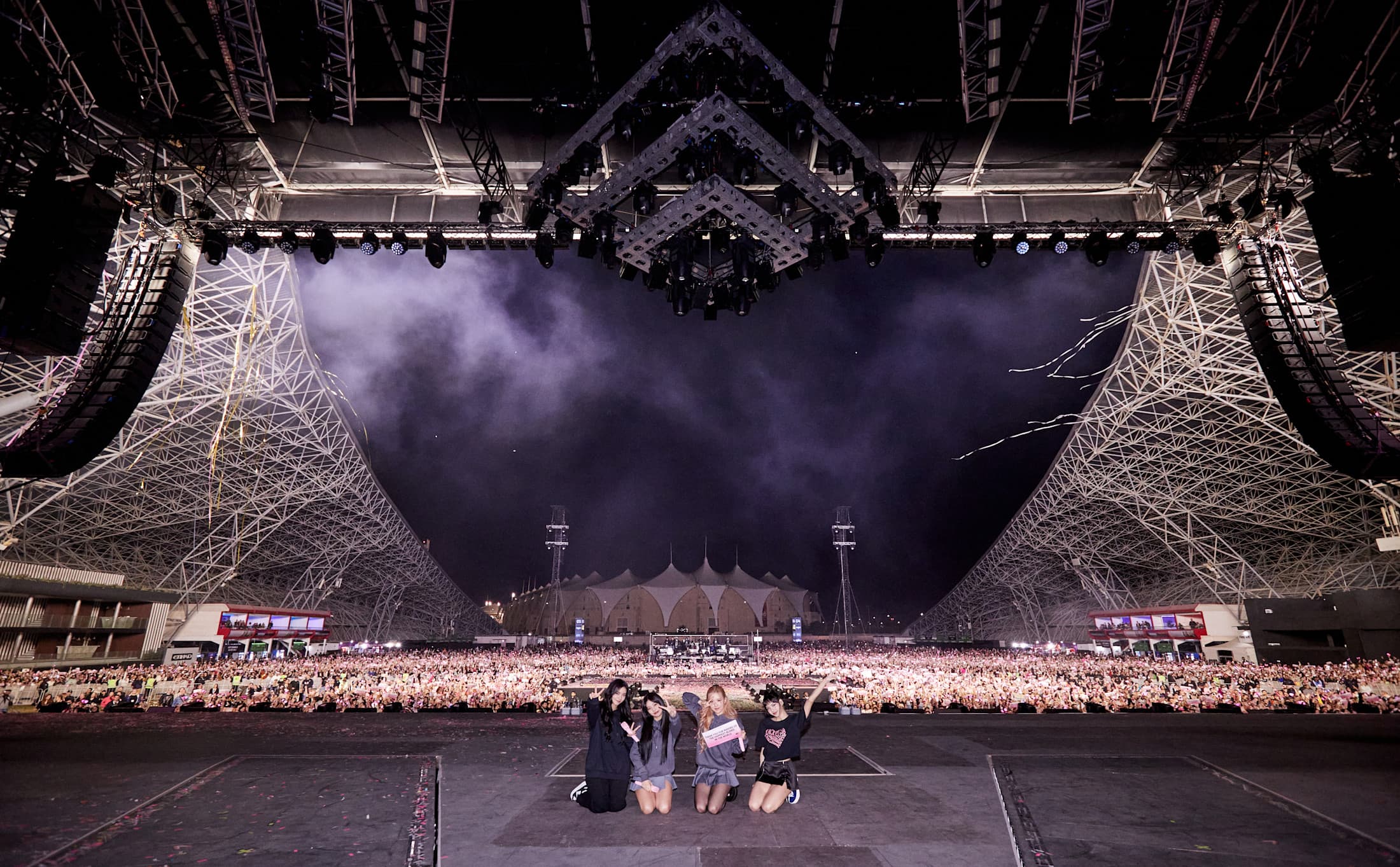 Black Pink with crowd shot in Etihad Park, Yas Island, Abu Dhabi
