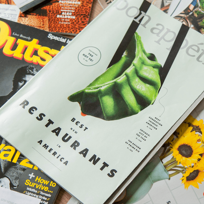 Magazines thrown over a table